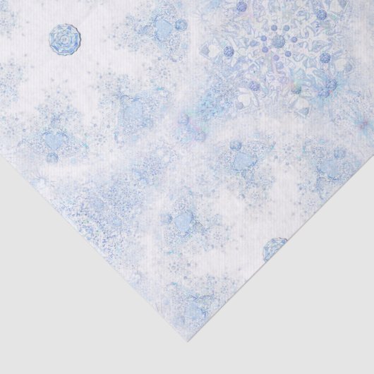 IJsblauwe sneeuwvlok Tissuepapier (Detail)
