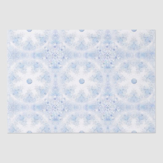 IJsblauwe sneeuwvlok Tissuepapier (Voorkant)