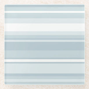 IJsblauwe strepen Glazen Onderzetter