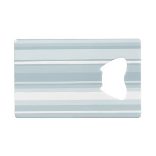 IJsblauwe strepen Kredietkaart Flessenopener