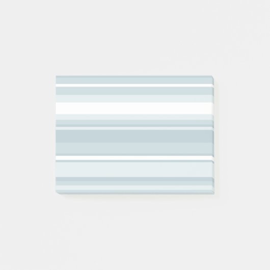 IJsblauwe strepen Post-it® Notes (Voorkant)