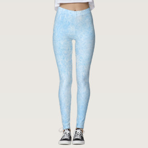 IJsblauwe Vorst Textuur Patroon Leggings