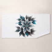 ijsbloemen en bladeren badhanddoek (Badhanddoek)