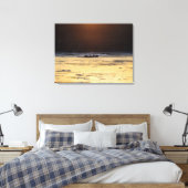 Ijsbreker bij zonsondergang canvas afdruk (Insitu (Slaapkamer))