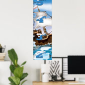 Ijsbreker Schip Groeigrafiek Poster (Thuiskantoor)