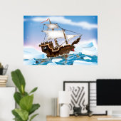 Ijsbreker Schip Poster (Thuiskantoor)