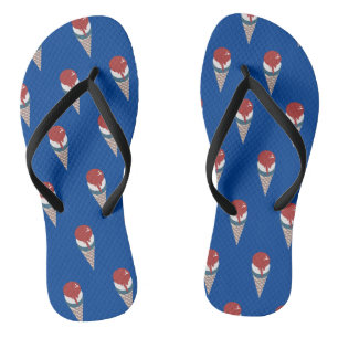 Ijscomakegel Patroon voor Vier Juli Teenslippers