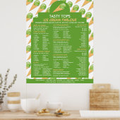 Ijscoman, Menu ijszaak Poster (Keuken)