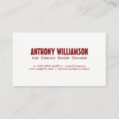 ijsconus | Druppels van strooiijs Visitekaartje (Achterkant)