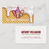 ijsconus | Druppels van strooiijs Visitekaartje (Voorkant / Achterkant)