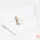 IJscoupe Florale Boho Bruiloft Brunch Vierkante Sticker (Envelop)