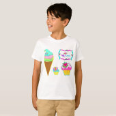 IJscream en cupcakes T-shirt (Voorkant volledig)
