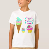 IJscream en cupcakes T-shirt (Voorkant)