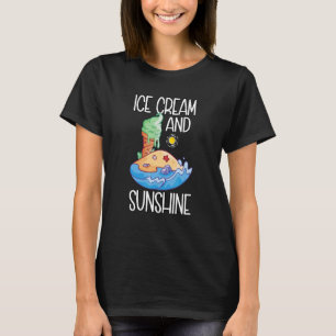 IJscream en Zonnezomer, bevroren Gelato T-shirt