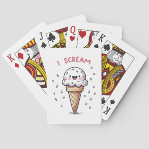 IJscrème ijsje met spikkels Pokerkaarten