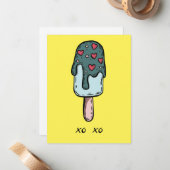 ijscrème notitiekaartje (Voorkant / Achterkant in situ)