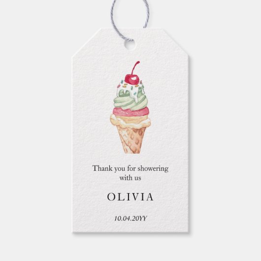 IJscrème Vrijgezellenfeest Hartelijk dank voor het Cadeaulabel (Voorkant)