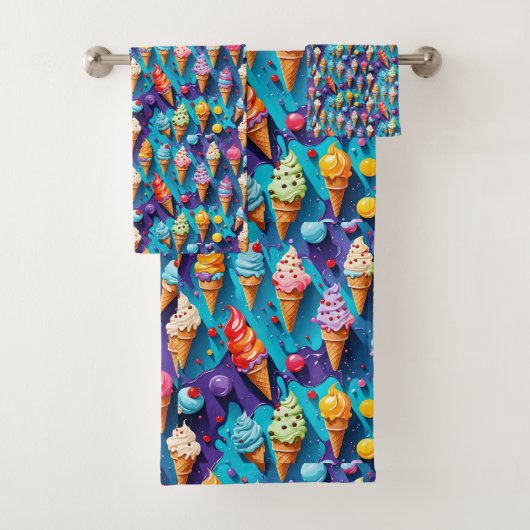 IJscrèmes Kleurrijke kunst Bad Handdoek (Insitu)