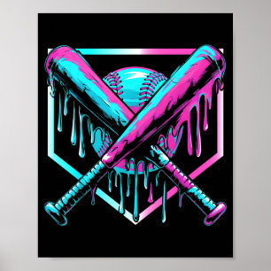 IJscrimbasilbal druppel thuisplaat knuppels Cool v Poster