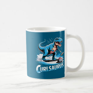 IJscurling speler dinosaurus t-rex grappig curling Koffiemok