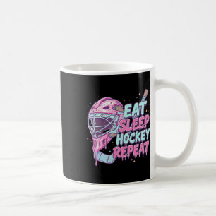 IJsdrip Hockey Doelman Masker Eten Slapen Hockey Koffiemok