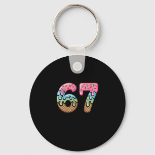 Ijsdruppel Meme Grappig Zes Zeven 67 Cadeau Sleutelhanger