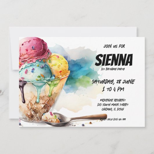 Ijsfeest Uitnodiging (Voorkant)