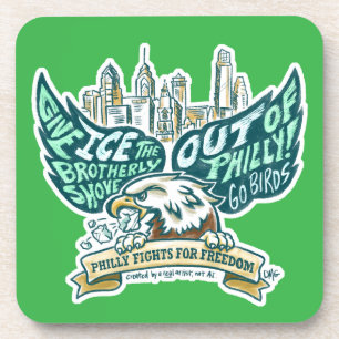 IJsgat Uit / Ga Voor De Vogels! Coaster Set Bier Onderzetter