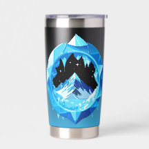 IJsgrot Uitzicht of sneeuwberg ster gevulde lucht