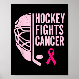 IJshockey Borstkanker Awareness Player Pink Spo Poster