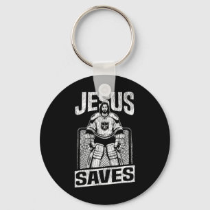 IjsHockey Doelman Vintage Doelman Jezus Jezus S Sleutelhanger