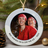 IJshockey foto Keramisch Ornament