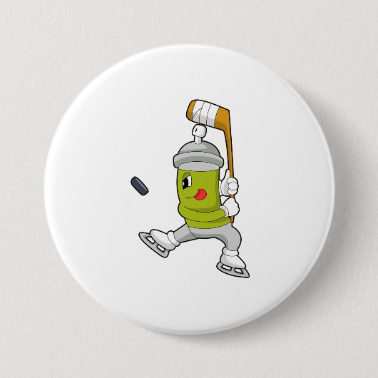 IJshockey Ice hockey-stick Ronde Button 7,6 Cm (Voorkant)