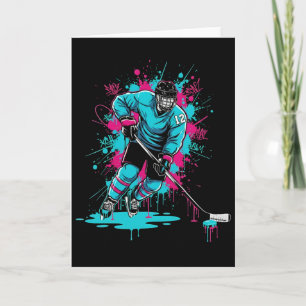 IJshockey IJscrensdruppel Nummer 12 12e Verjaardag Kaart