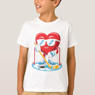 IjsHockey Jongens Mannen Grappige Hockey Hart Lief T-shirt