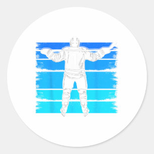 IJshockey Jongens Nummer 1 1e Verjaardag 1 Jaar Ou Ronde Sticker