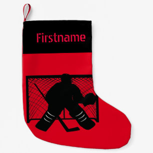 IJshockey kerstmis - geit rood Kleine Kerstsok
