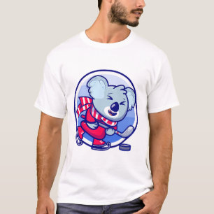IJshockey Kinderen Koala I Grappige Dieren Sport T-shirt