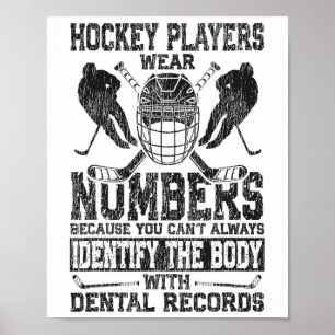 IJshockey Oude IJshockeyspelers dragen nummers omd Poster