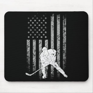 IJshockey patriottische amerikaanse vlag ijshockey Muismat