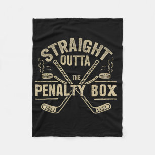 IJshockey Rechtdoor Uit Penalty Box Funny Mannen B Fleece Deken