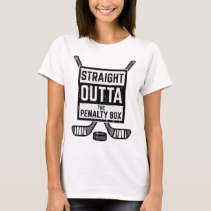 IJshockey Rechtdoor Uit Strafbox Grappige Mannen B T-shirt