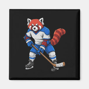 IJshockey Rode Panda Sport Speler Dier Magneet
