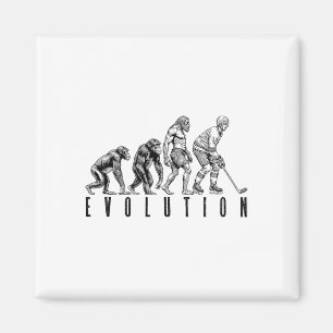 IjsHockey Speler Evolutie Grappige Man Aap Holbewo Magneet