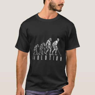 IjsHockey Speler Evolutie Grappige Man Aap Holbewo T-shirt
