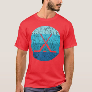 IJshockey Stick Hockey Sport Retro Vintage Oceaan  T-shirt