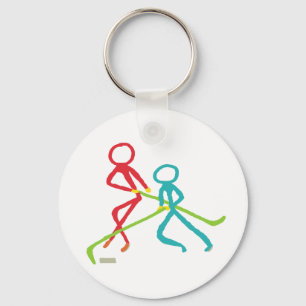 Ijshockey Stickmannen Sleutelhanger