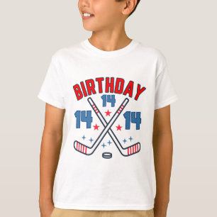 IjsHockey Veertien Verjaardag Jongen 14de Feestje  T-shirt