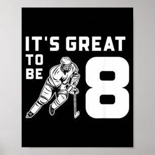 IjsHockey Verjaardag 8 Jaar Oude Jongens Meisjes Poster