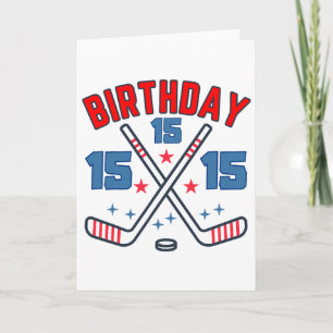 IJshockey Vijftien Verjaardag Jongen 15e Feestje J Kaart